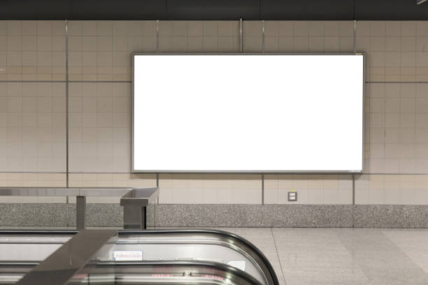 istock Blank billboard posters in the subway station for advertising 1021004274