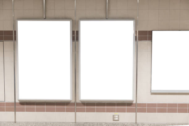 istock Blank billboard posters in the subway station for advertising 1021004338