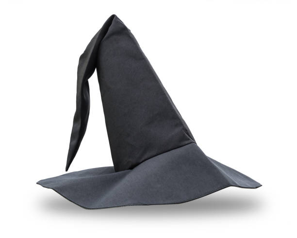 istock Halloween Witch wizard's hat isolated on white background with clipping path 1021012144