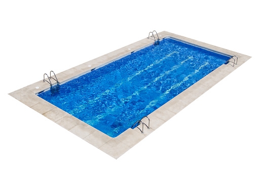 Swimming pool isolated over white