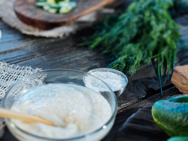 istock Ingredients for preparing okroshka 1021040836