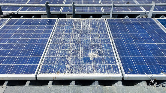 Destroyed solar modules, a case for insurance.
