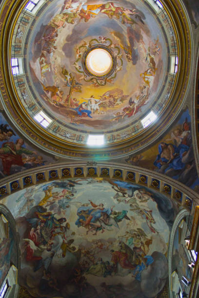 istock Paintings on church ceiling in Italy 1021041318