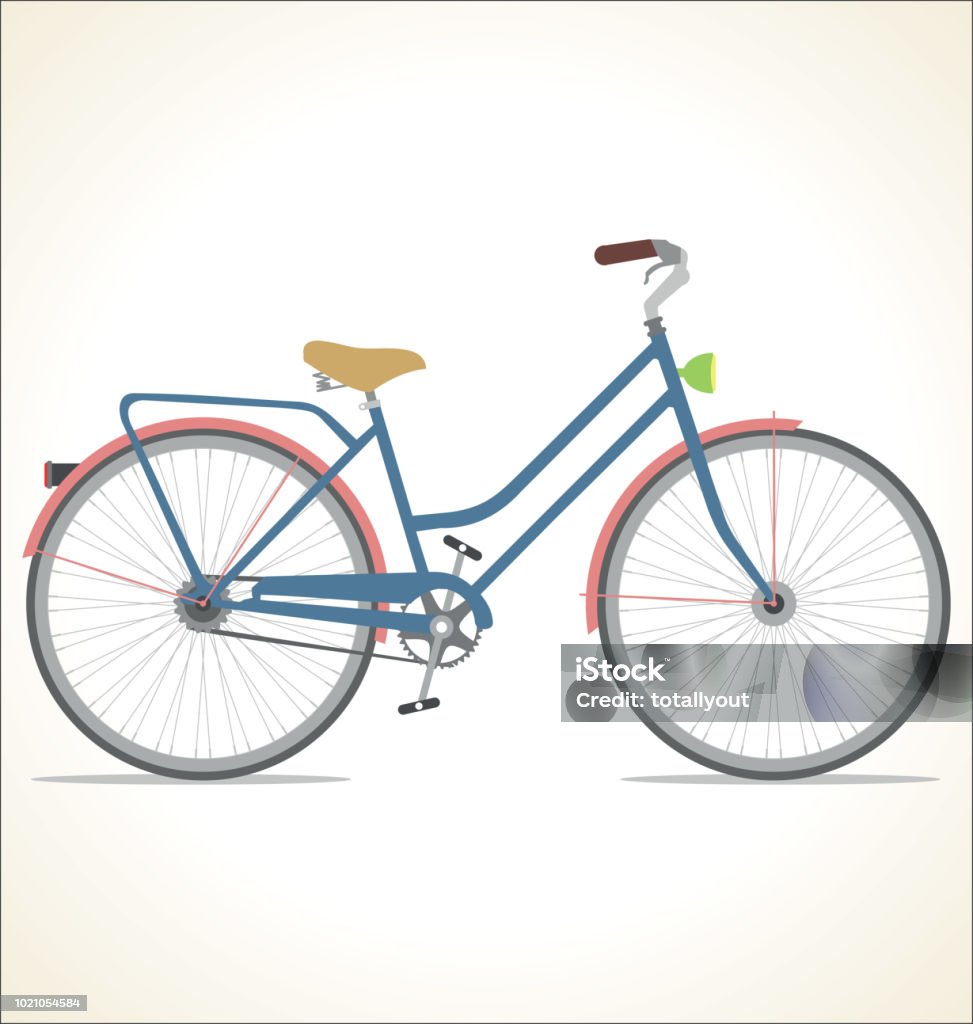 Retro vintage Bicycle Isolated on white background Bicycle stock vector
