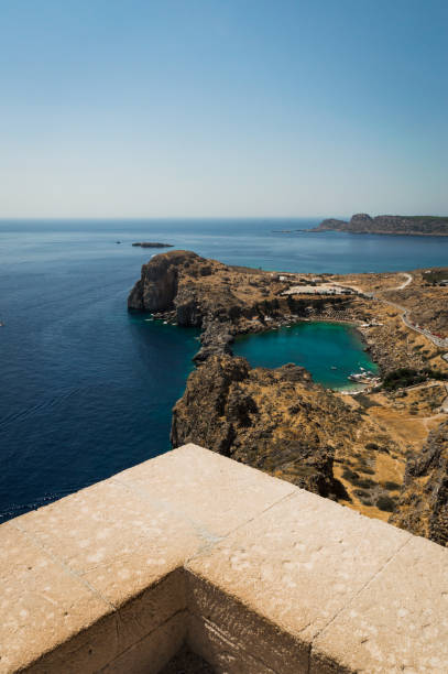 istock Heart shaped bay in Lindos, Rhodes, Greece 1021061976
