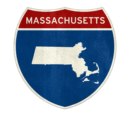 Massachusetts State Interstate road sign