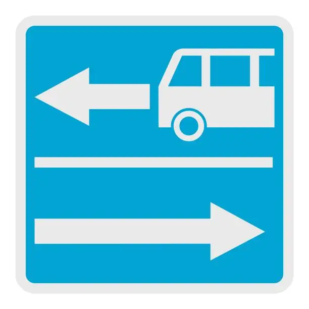Vector illustration of Road for route auto icon, flat style.