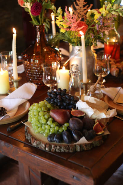 istock decorated table fruits grapes pear figs plum 1021086162