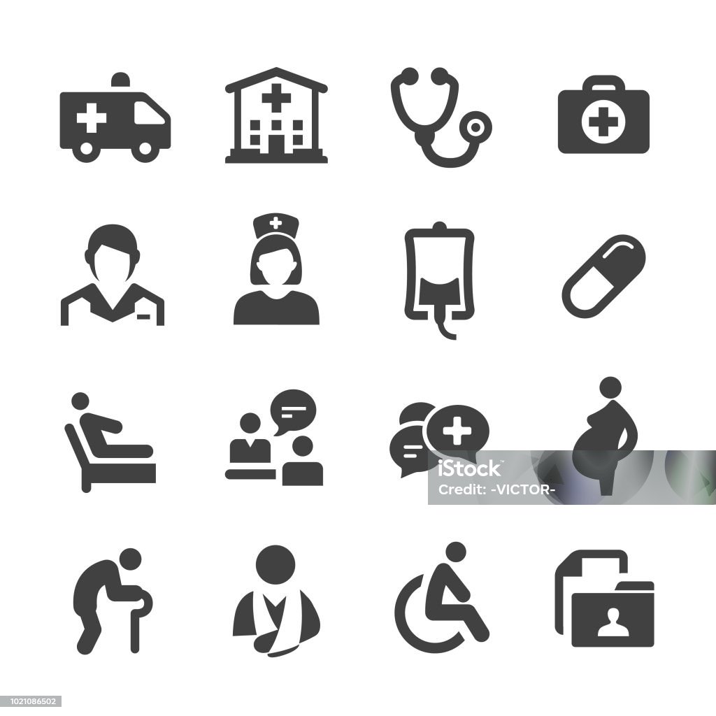 Medical Service Icons - Acme Series Medical, Service, hospital, healthcare and medicine, Icon Symbol stock vector