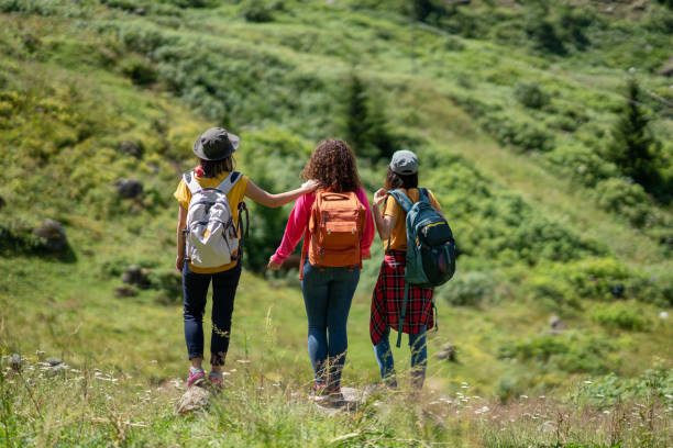 Backpacker Hiking Journey Travel concept with friends