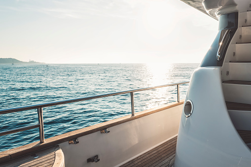 Luxurious yacht on the sea