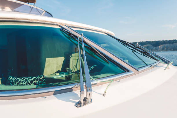 istock Cleaning the windows on yacht 1021090340