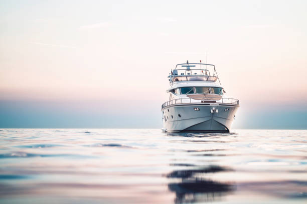 od przodu - nautical vessel speedboat motorboat yacht zdjęcia i obrazy z banku zdjęć