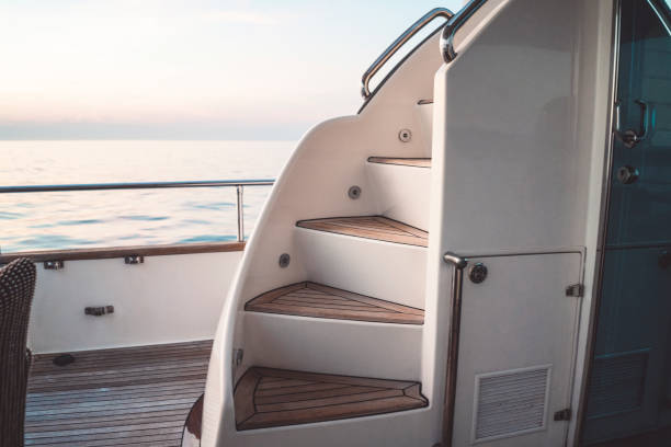 istock Stairs on yacht 1021093954