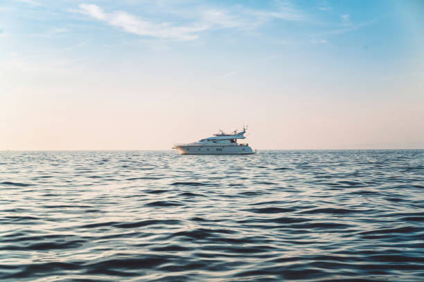 Beautiful yacht on the sea sailing