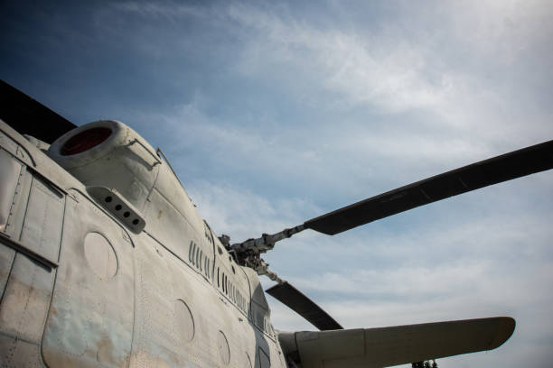 istock Fragment of the helicopter. Summer Transportation Background 1021104996