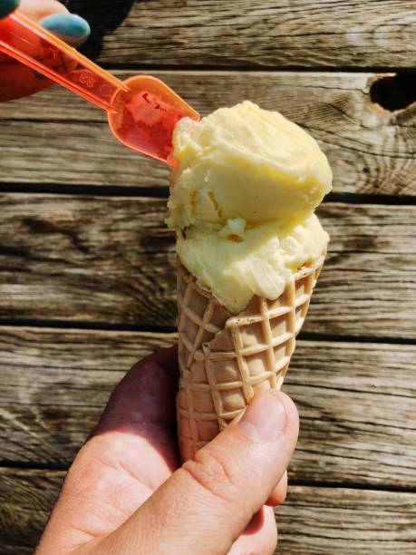 istock Man and woman eating an ice cream cone 1021111134