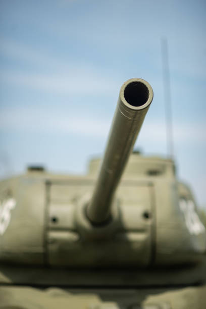 istock Self-propelled howitzer on crawler tracks with rotating turret 1021112090
