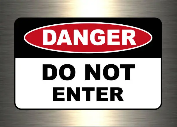 Vector illustration of Danger, warning sign