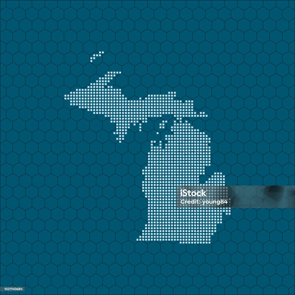 Michigan Rd Map Vector Michigan Map Stock Illustration - Download Image Now - Cartography ...