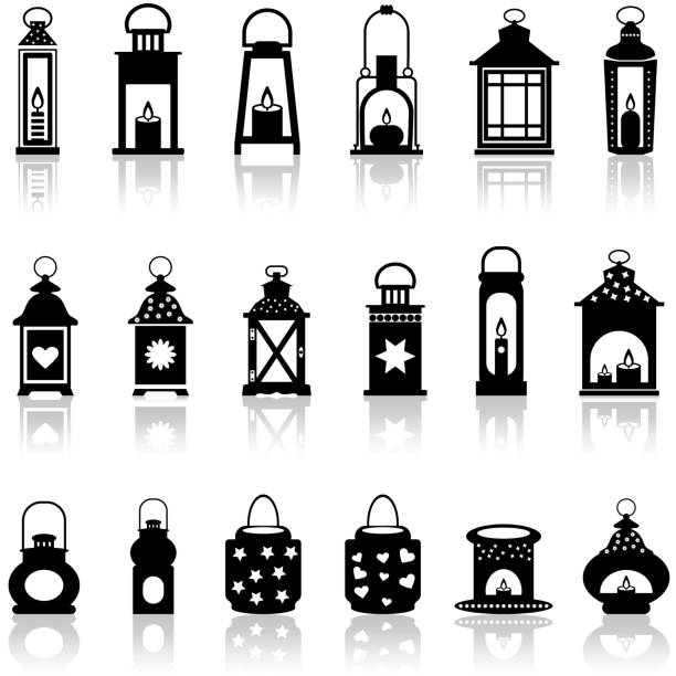 Lantern and lighting vector illustration. Lantern and lighting vector symbol stock illustration. lantern stock illustrations
