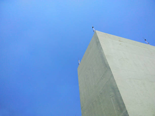 The Part of White architecture againts blue sky