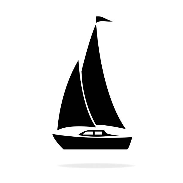 illustrations, cliparts, dessins animés et icônes de bateau à voile - bateau à voile