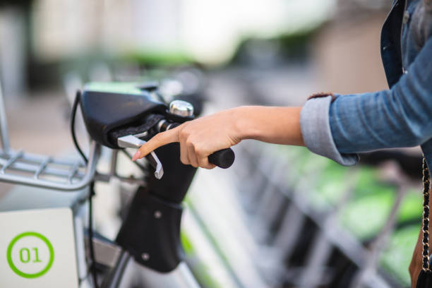 Bicycle rental service using app for rent