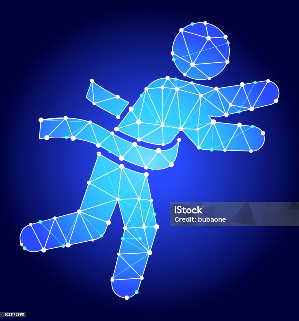 Finish Line Triangles Running To Finish Line Blue Triangle Node Vector Pattern Stock ...