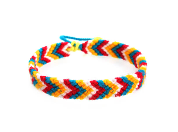 istock Knitted wristband on a white background 1021174762