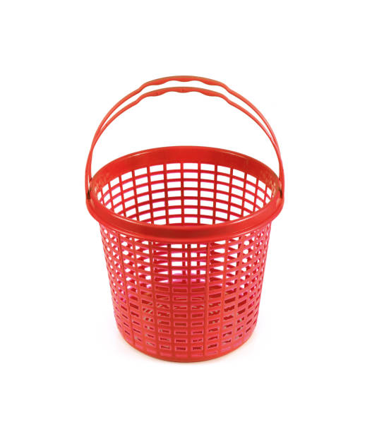 istock red plastic basket isolated on white background 1021177622