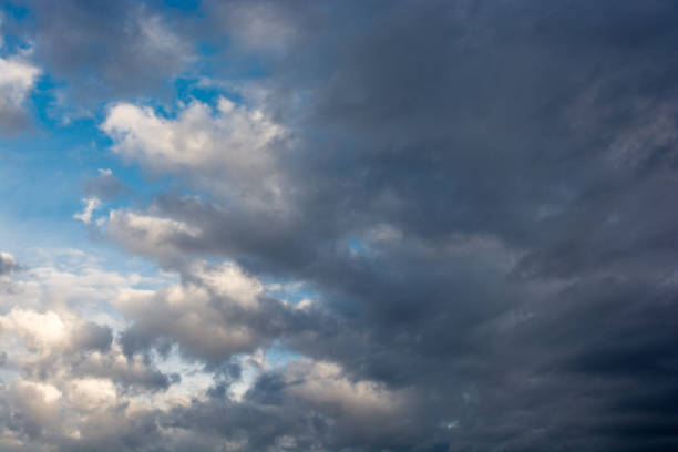 Gray color clouds partly cover the  sky