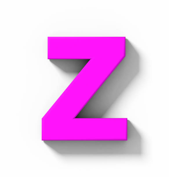 istock letter Z 3D purple isolated on white with shadow - orthogonal projection 1021195472