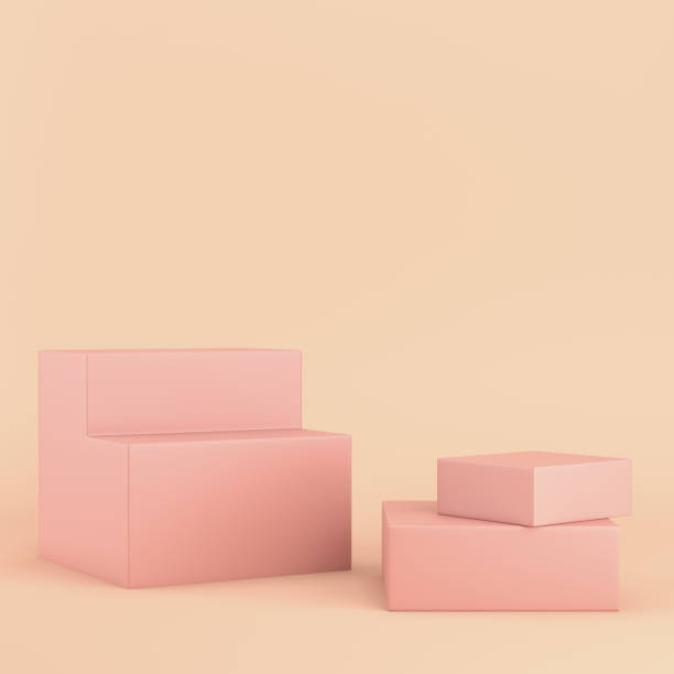 istock Boxes on bright background in pastel colors 1021211676