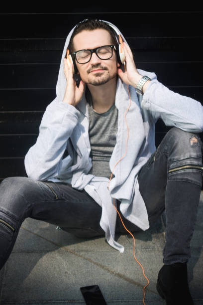 istock Getting away from it all with favorite music. 1021240476