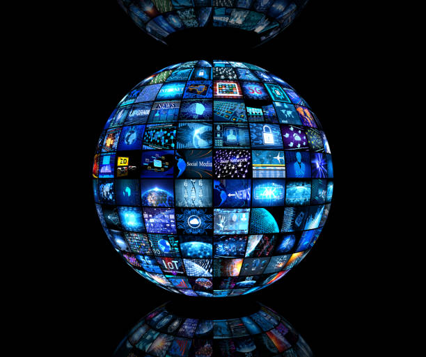istock Media concept video wall with small screens 1021271752