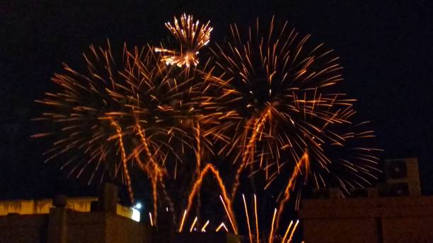 istock Fireworks in Elche for the festivities 1021272704