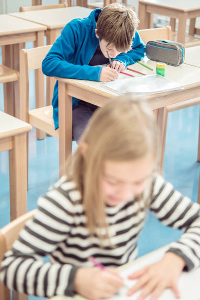 istock Schoolmates Sitting in the Classroom During Lessons 1021273194