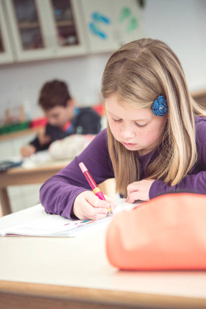 istock Portrait of Schoolgirl Writing in Her Notebook 1021275366