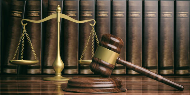 istock Justice scale, gavel and law books. 3d illustration 1021303742