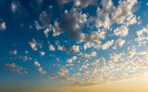 istock Sunset sky. Beautiful cloudy sunset sunrise sky. 1021320598