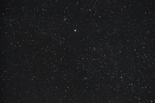 Collection of stars in the black night sky without milkyway
