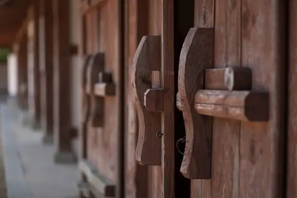 Wooden doors of Korean traditional houses