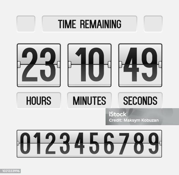 Time Remaining Format Time Remaining Countdown Website Timer Template Stock Illustration ...