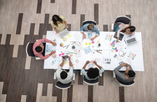 istock Group of people working together at a creative office 1021334490