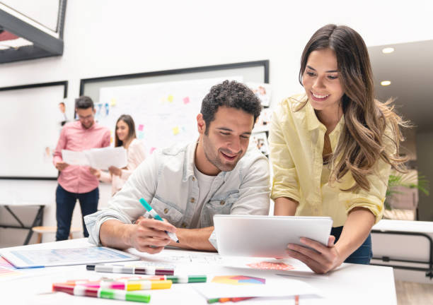 istock Business team working online at a creative office 1021334676