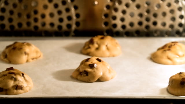TL chocolate chip cookie baked in oven