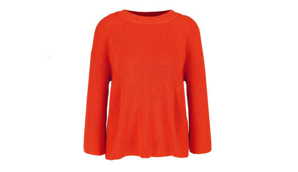 istock Womens red sweater on a white background. 1021362256