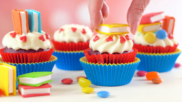 istock Bright colorful Back to School theme cupcakes 1021362610