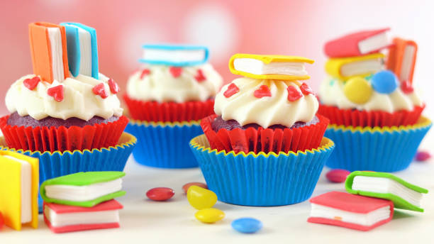 istock Bright colorful Back to School theme cupcakes 1021365306